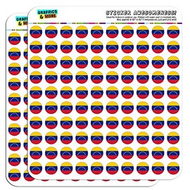Venezuela National Country Flag 1/2" (0.5") Planner Calendar Scrapbooking Crafting Stickers - Opaque