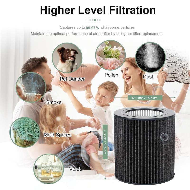 Luripid 2 Pack Air Mini Filter Replacements Compatible with Molekule