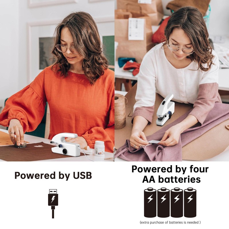 Unique sewing experience: Handheld sewing machine with storage box, portable