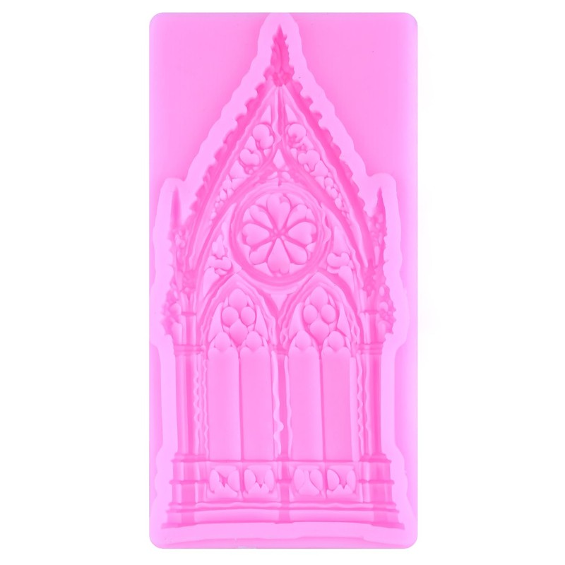 ZiXiang Gothic Window Door Silicone Molds Castle Door Fondant Mold