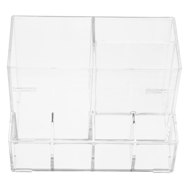 TOVINANNA 1pc Multi-compartment Acrylic Makeup Brush Storage Organizer for Vanity