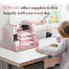 SUPEASY Mesh Desk Organizer with File Holder, 5-Tier Paper Letter