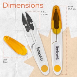 JubileeYarn Professional Thread Snips - Multi-Purpose Travel Scissor - Yellow - 1 Pair