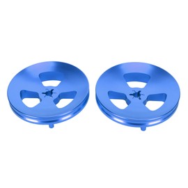1 Pair 1/4 Inch NAB Hub Optical Shaft Adapter Aluminum Polished Base Reel to Reel Tape Opener for Studer ReVox for DENON Blue