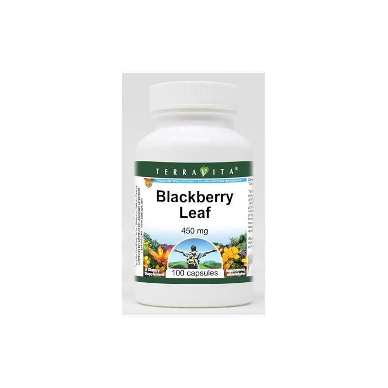 BlackBerry Leaf - 450 mg (100 Capsules, ZIN: 512747)