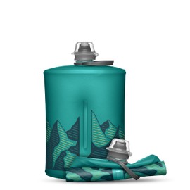 HydraPak Stow - borraccia pieghevole per zaino (1 L) - senza BPA, ultraleggera, con tappo a scatto a prova di fuoriuscita - Blu Ghiacciaio