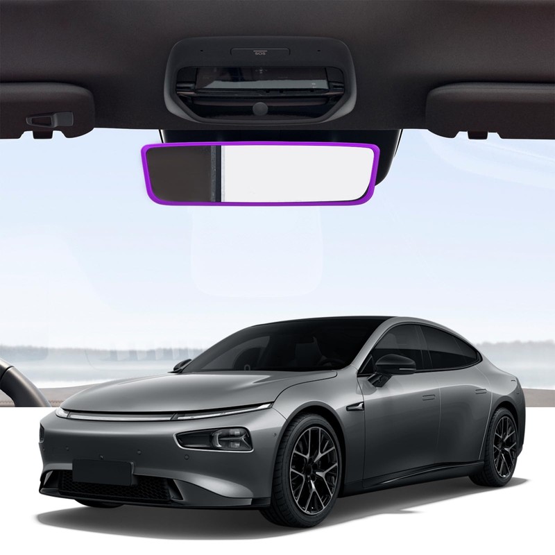 Ohleats Car Rear View Mirror Protector Frame, Silicone Auto Rearview