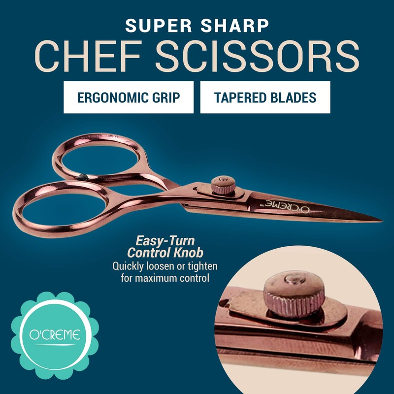 O'Creme Set of Culinary Tweezer Tongs Offset, Straight and Curved,