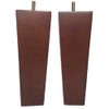 Leg Daddy 7" Walnut Finished Tapered Pyramid Sofa Leg, Set
