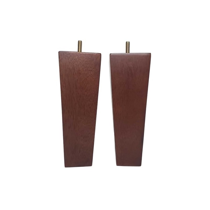 Leg Daddy 7" Walnut Finished Tapered Pyramid Sofa Leg, Set