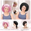 Gorro de Pelo Rizado de Satén, 4PCS Gorro de Seda