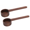 2Pcs Walnut Coffee Bean Measuring Spoon Food Grade Salt Spoon