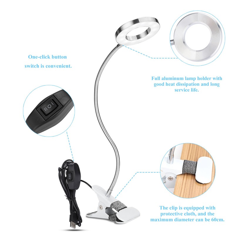 USB Circle Makeup Lamp Eyebrow Lip Tattoo Beauty Salon Desktop