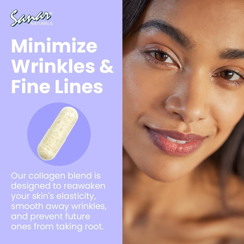 Sanar Naturals Collagen Pills with Vitamin C, E - Reduce