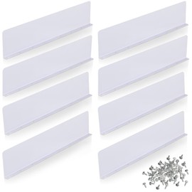 8 Pcs Gutter Valley Splash Guards 15.75 x 3.54 x 0.59 Inch Roofing Downspout Diverter Straight Foldable Roof Rain Diverter with 80 Matching Screws for House Residential Roof Corner, White (Straight)