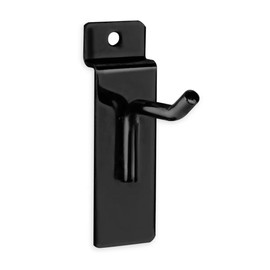 Only Hangers - 1" Black Slatwall Hooks (Box of 25)