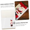 KOMBIUDA Set of 2 Christmas Fridge Handle Covers Xmas Fridge