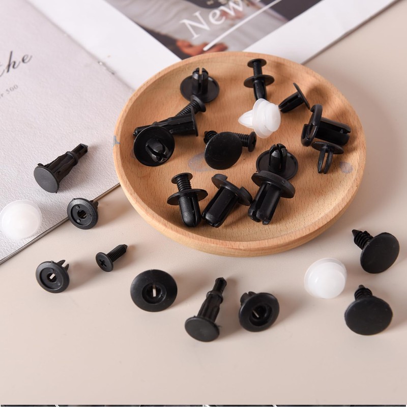 100 Pcs Car Body Trim Clips, Plastic Rivet Fasteners Universal