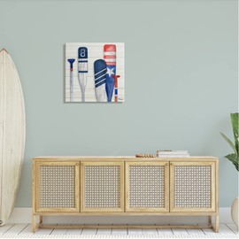Stupell Industries Port Oars Rustic Americana Patterns Canvas Wall Art, Design by Paul Brent