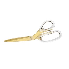 russell+hazel Acrylic Scissors, Left or Right Hand, Clear and Gold-Toned, 9”