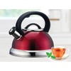 EUROSTAR EK41R 2.8L Stainless Steel Whistling Tea Kettle, Red
