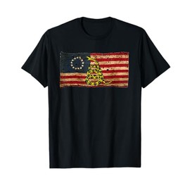 Patriotic Politically Incorrect Betsy Ross Flag 1776 Gadsden Women Men T-Shirt