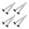 MECCANIXITY 4 Pcs IDC Flat Ribbon Cable, 2mm Pitch 10mm