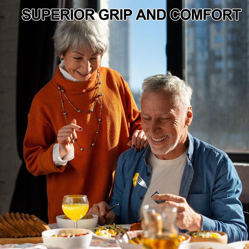 Extra Wide Handles Easy Grip Cutlery Set of 4 Disability