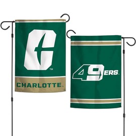 Flags Georgia Charlotte 49ers 12.5” x 18 in Double Sided Yard and Garden College Banner Flag Is Printed in the USA,