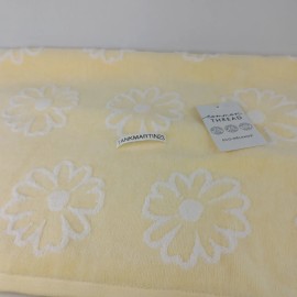 Common Thread Set of 6 Towels (2) Bath (2) Hand (2) Tip Soft Yellow Daisy White Reversible