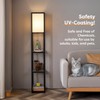 MITELSON Floor Lamp with Shelves, Modern Shelf Lamp with LED