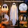 Hanging Swing Ghost Halloween Decoration with String Lights – Cute