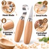 Wood Carving Hook Knife – Ergonomic Curved Chisel Spoon Carving