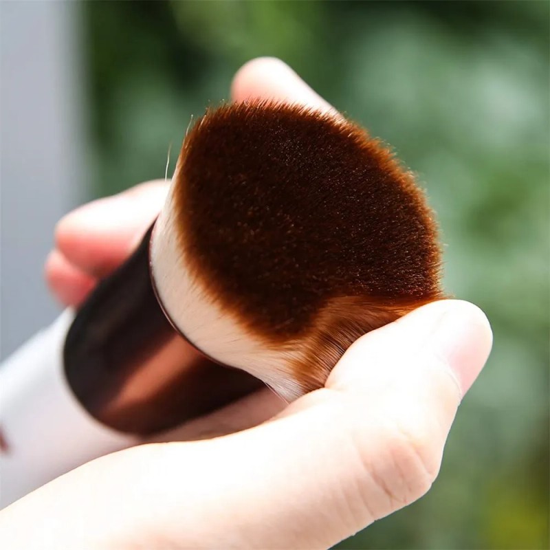 Brochas De Maquillaje Ducare Foundation, Brocha Sintética Pa Color Blanco