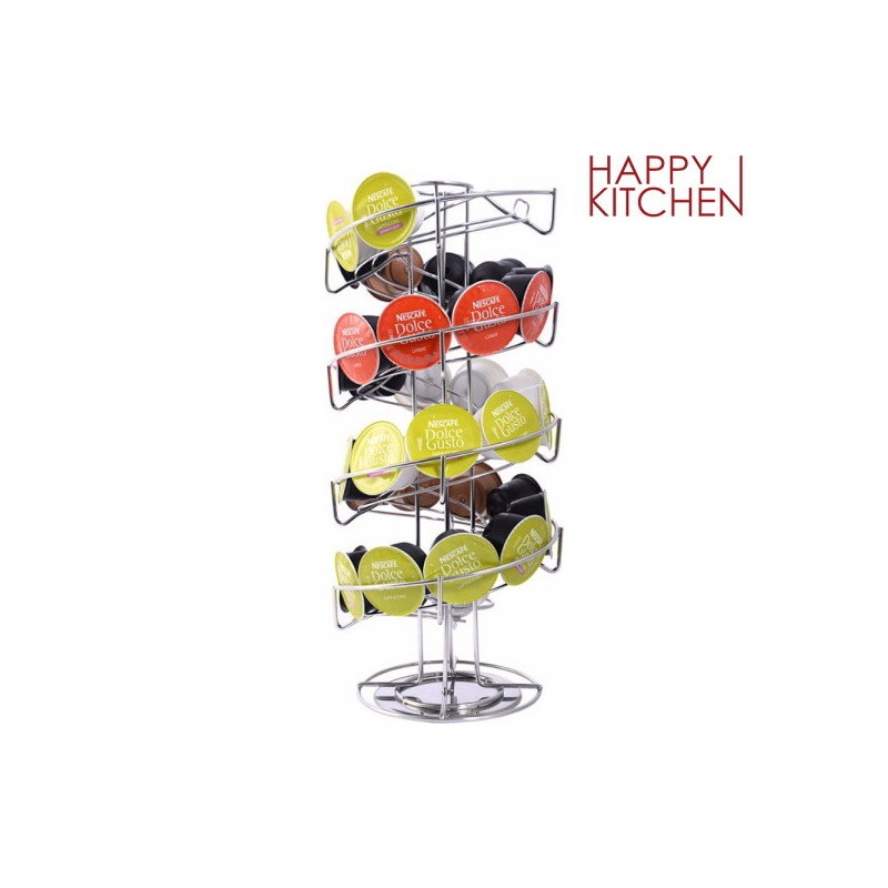 [Happy Kitchen] Dolce Gusto compatible rotating tower type 30-hole holder