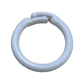 DMSE Wholesale Plastic Split Ring Curtains Roman Shades Valances (White, 25 Pack)