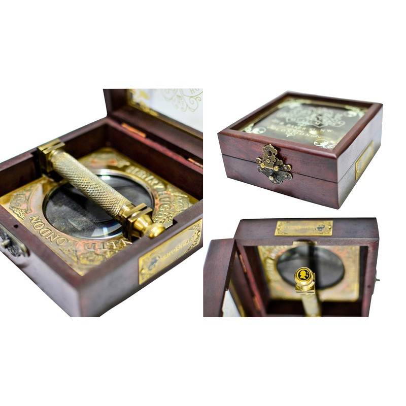 Sailor's Art Antique Brass Sherlock Holmes Fancy Magnifying Glass Handheld
