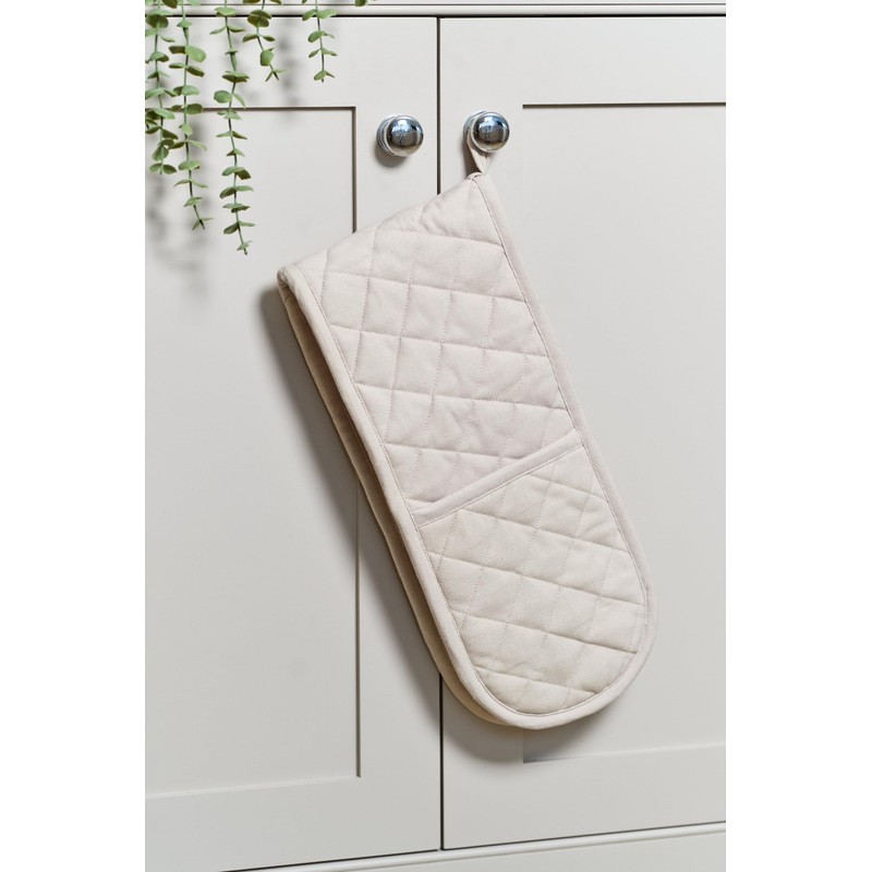 Love Colour Double Oven Gloves - Stone