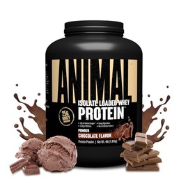 Animal Animal Whey Isolate Protein Powder - Loaded for Pre & Post Workout Muscle Builder and Recovery with Digestive Enzymes for Men & Women - 25g Protein, Great Taste, Low Sugar - Chocolate 4 lbs