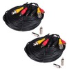 VideoSecu 2 Pack 50ft Security Camera Cables Pre-Made All-in-One BNC