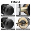 Haidms Black Passage Door Knobs Interior, Classic Matte Black Interior