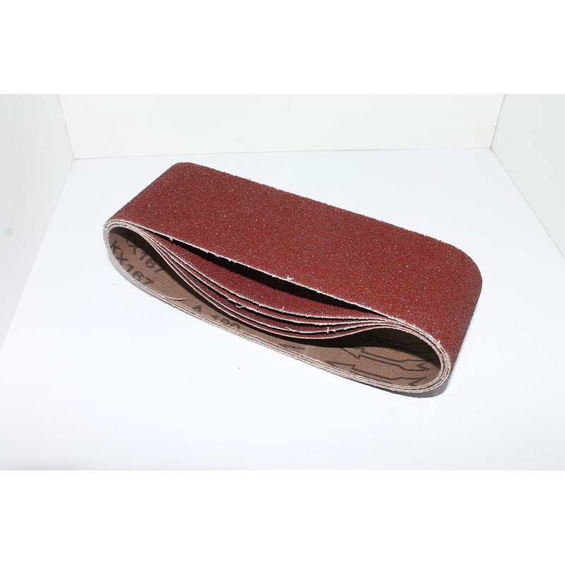 10 x Sanding Belts 120 Grit 7.5 x 53.3 cm