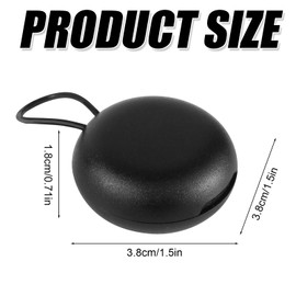 2pcs Ear Plug Carrying Cases, Potable Round Earplug Small Storage Earphone Pouch Headphone Box with Carabiner Mini Earbud Organizer Holder for Travel Business Trip (Black, White)