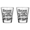 SNG WORLD Funny Shot Glasses | Because I Work Harder