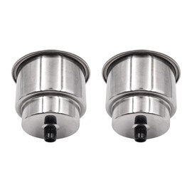 ZONADAH Set of 2 Marine Grade 108x88mm Stainless Steel Cup Drink Holders for Boat, RV, Camper, Caravan - Rust-resistant, Durable and Stylish Cup Holders for Marine and Outdoor Activities
