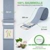 BACKLAXX ® Cotton Yoga Strap (Blue) - Sustainable Yoga Accessory