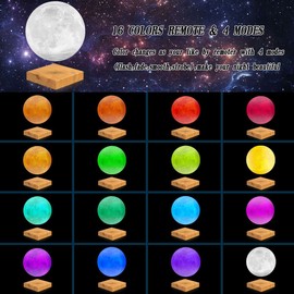 VGAzer Levitating Moon Lamp- Energy Efficient for Home Office Decor, Floating Magic Desk Lamp or Night Light