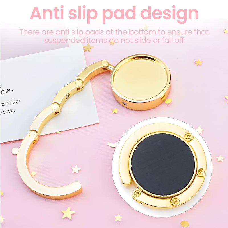4 Pack Handbag Hooks for Tables – Foldable Bag Hook