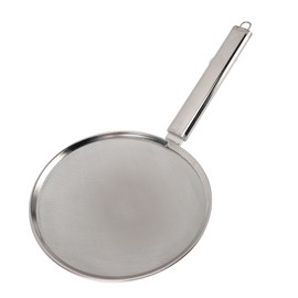 Skimmer Spoon Heat Resistant Highly Efficient Anti Slip Handle Stainless Steel Fine Mesh Food Strainer for Frying Cooking 26cm / 10.2in