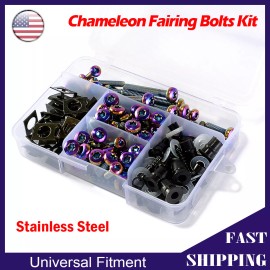 ZXMT Chameleon Stainless Steel Complete Fairing Bolts Kit Screws Nut For Suzuki Honda